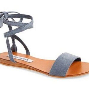Steve Madden Womens Shoes 8 Gladiator Sandals Strappy Ankle Strap Wrap Tie Flat